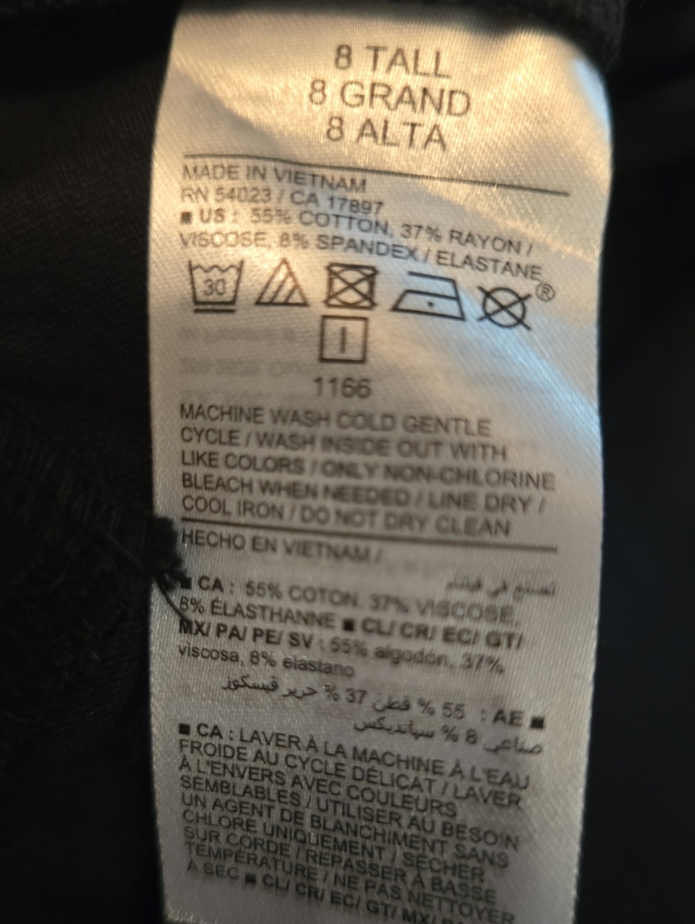 New Old Navy Women's 8 Tall High-rise Pixie Straight Black Ankle Trousers - Picture 7 of 7